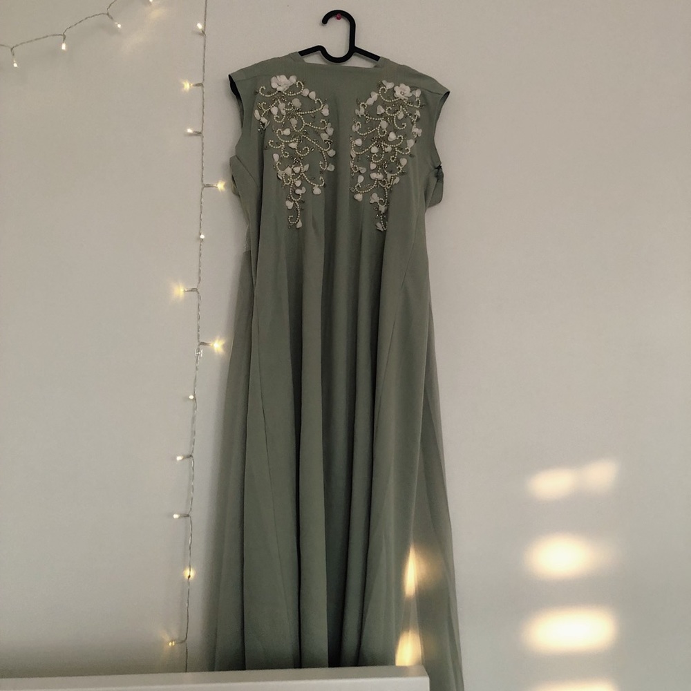 Sage long modest gown (NWOT)